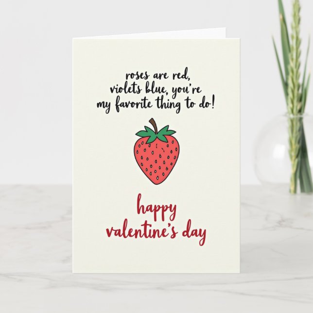 Funny Valentines Love Poem Card (Front)