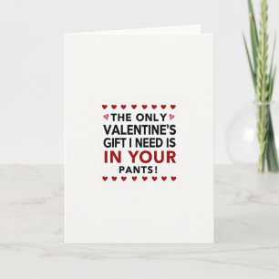 Funny Valentines Pants Card