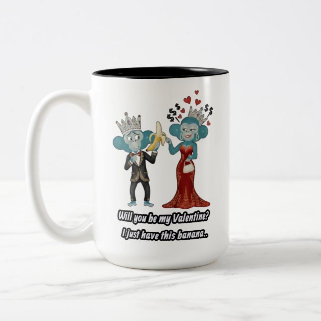 Funny valentine's present Two-Tone coffee mug (Left)
