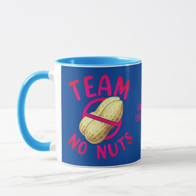 Funny Valentines Team No Nuts Gift For Her Mug (Left)