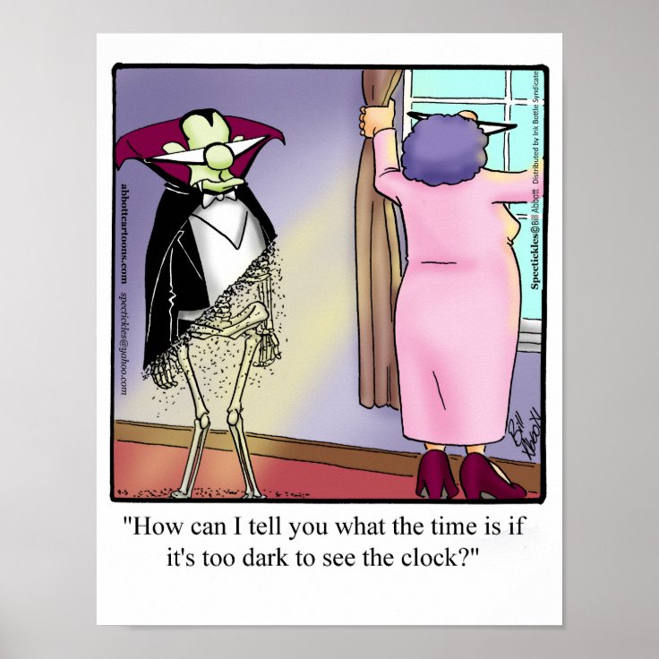 Funny Vampire Dracula Humor Poster Zazzle