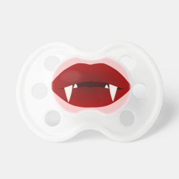 Funny Vampire Fangs Pacifier by NightOwlsMenagerie at Zazzle