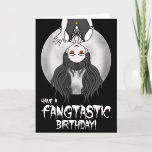 Funny Vampire Halloween Birthday Holiday Card