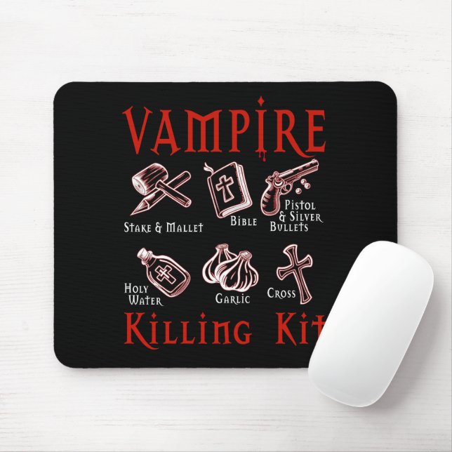 Funny Vampire Killing Kit Mouse Pad (With Mouse)