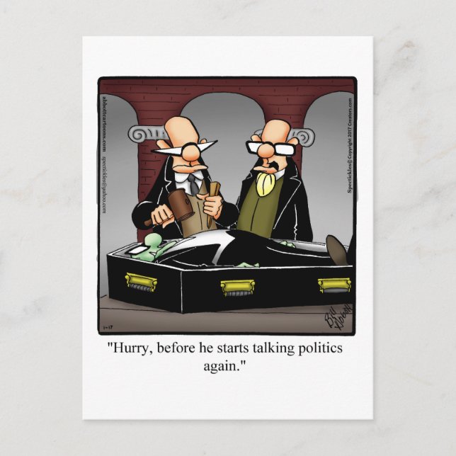 Funny Vampire Politics Humor Postcard Spectickles (Front)