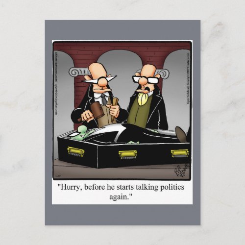 Funny Vampire Politics Humor Postcard Spectickles