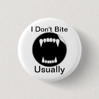 Funny vampire saying pinback button