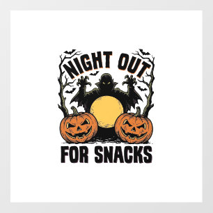 Funny Vampire Shirt with Spooky Pumpkin Night Art_ Floor Decals