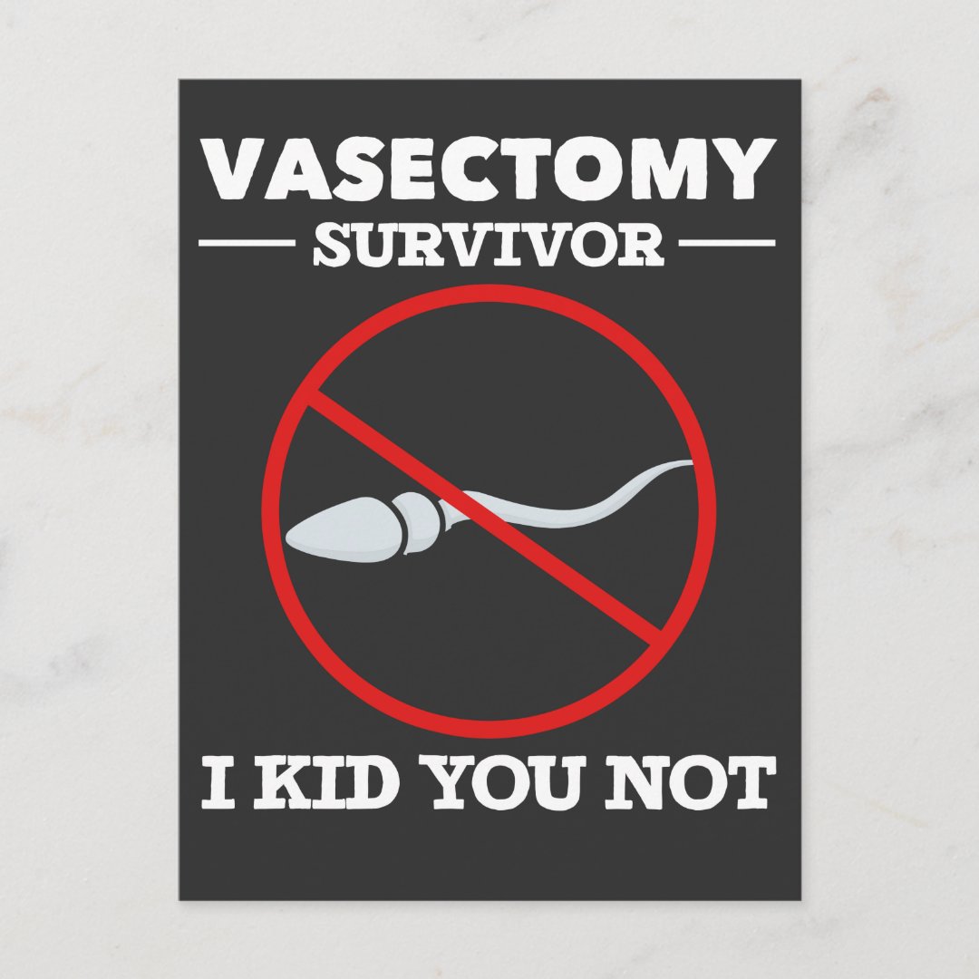 Funny Vasectomy Surgery Saying Adult Humor Postcard Zazzle