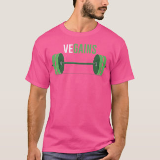 Funny Vegains Vegan Diet Weight Lifting Exercise S T-Shirt