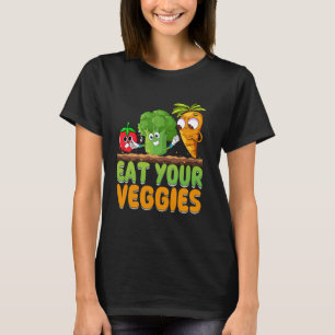 Funny Vegan Apparel with Eat Your Veggies T-Shirt