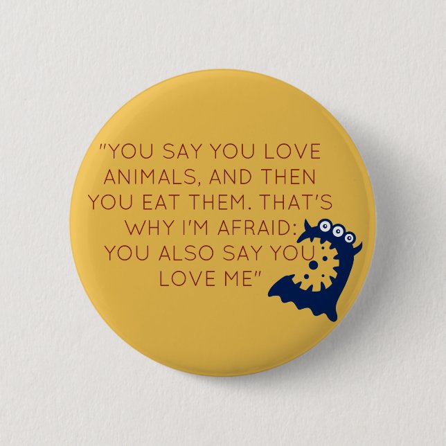 Funny Vegan Button (Front)