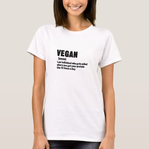 Funny Vegan Definition T_Shirt