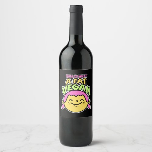Funny Vegan Design Vegetarian Wine Label