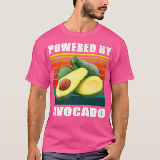 Funny Vegan Foodie Lovers Powered By Avocado Men W T-Shirt
