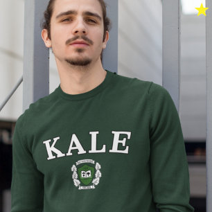 Funny Vegan Kale University Logo Sweatshirt