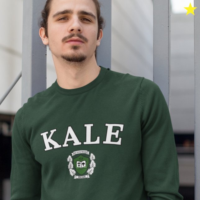 Funny Vegan Kale University Logo Sweatshirt (Creator Uploaded)