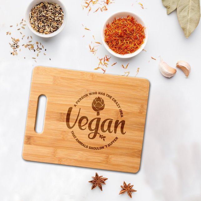 Funny Vegan Lifestyle  Engraved Cutting Board (Creator Uploaded)
