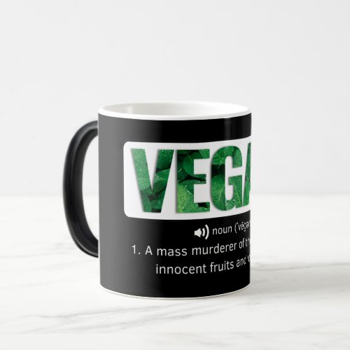 Funny Vegan Quotes Typography Magic Mug