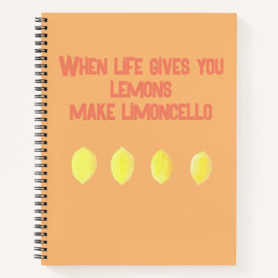 Funny Vegan When Life Gives You Lemons Notebook
