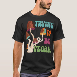 Funny Vegans, Vegetarians 70s Style Design For Men T-Shirt