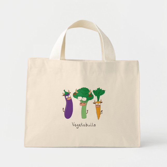 Funny Vegetable Cute Kids Mini Tote Bag (Front)
