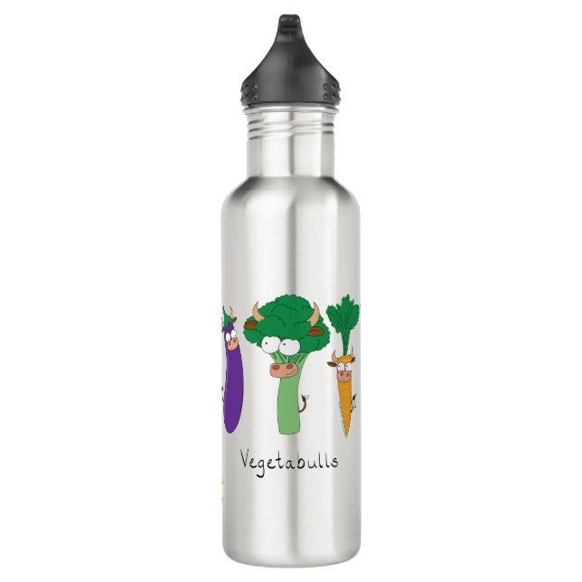 Funny Vegetable Cute Kids Stainless Steel Water Bottle (Right)