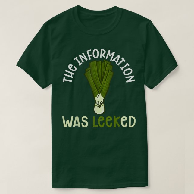 Funny Vegetable Pun Vegetarian Vegan Humor Leak Pu T-Shirt (Design Front)