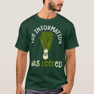 Funny Vegetable Pun Vegetarian Vegan Humor Leak Pu T-Shirt