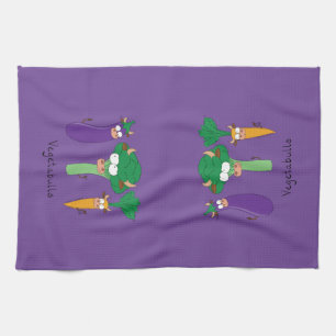 Funny Vegetables Cute Cartoon Kids Kitchen Towel