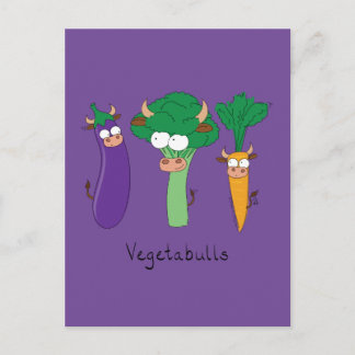 Funny Vegetables Cute Cartoon Kids Postcard