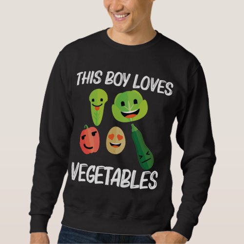 Funny Vegetables For Boys Kids Fruit Veggies Garde Sweatshirt