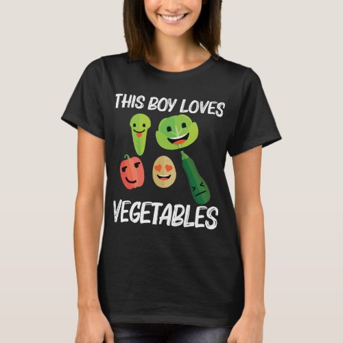 Funny Vegetables For Boys Kids Fruit Veggies Garde T_Shirt