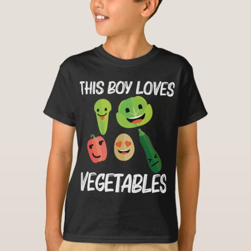 Funny Vegetables For Boys Kids Fruit Veggies Garde T_Shirt