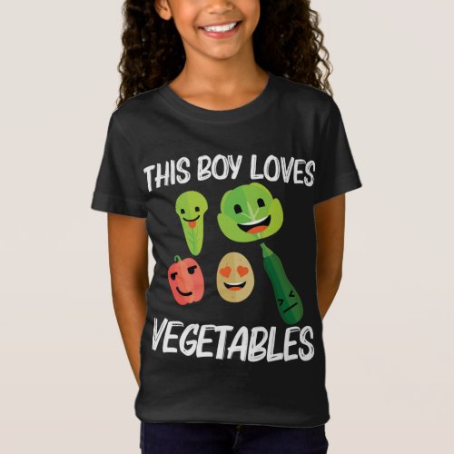 Funny Vegetables For Boys Kids Fruit Veggies Garde T_Shirt