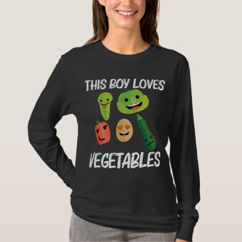 Funny Vegetables For Boys Kids Fruit Veggies Garde T_Shirt