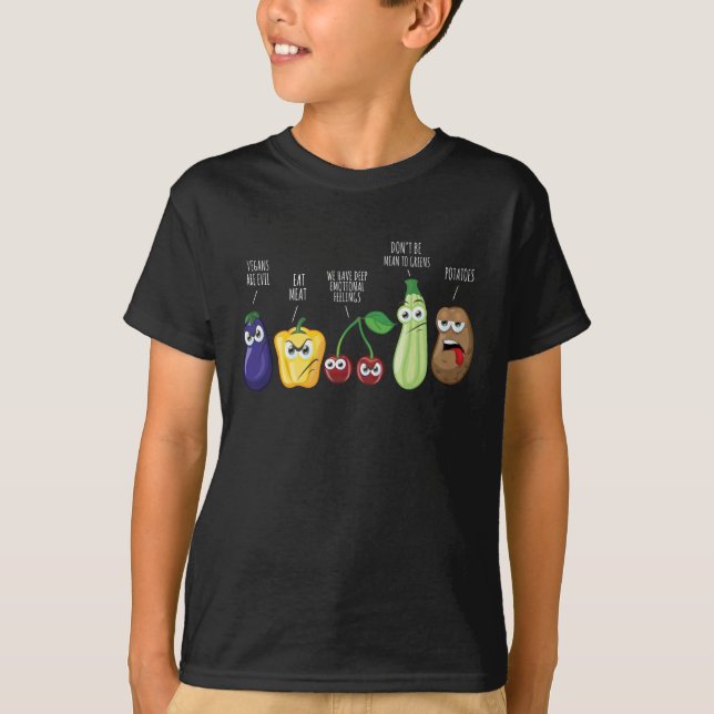 Funny Vegetables Humor Vegan Sarcastic Quote T-Shirt (Front)
