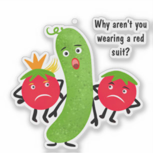 Funny vegetables sticker