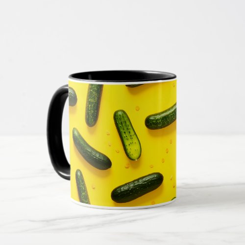 Funny Vegetarian Cool Green Fresh Cucumber  Mug