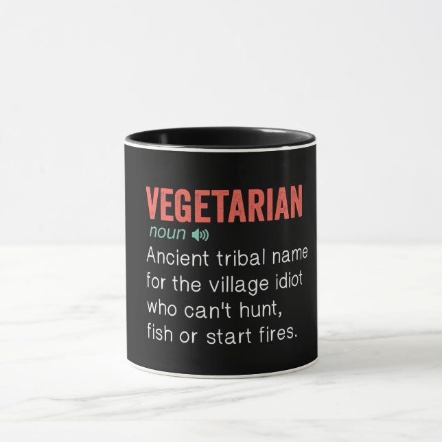 Funny Vegetarian Definition Mug (Center)