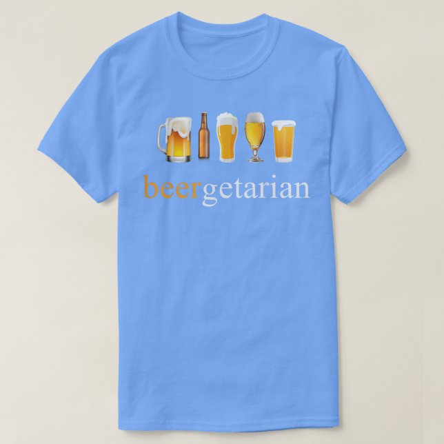 Funny Vegetarian Design Craft Beer for Brewery Lov T-Shirt (Design Front)