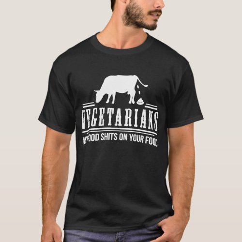 FUNNY VEGETARIAN JOKE PRINTED MENS OFFENSIVE ADULT T_Shirt
