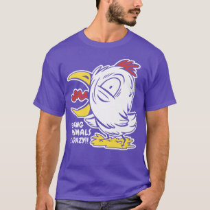 Funny Vegetarian vegan chicken illustration  T-Shirt