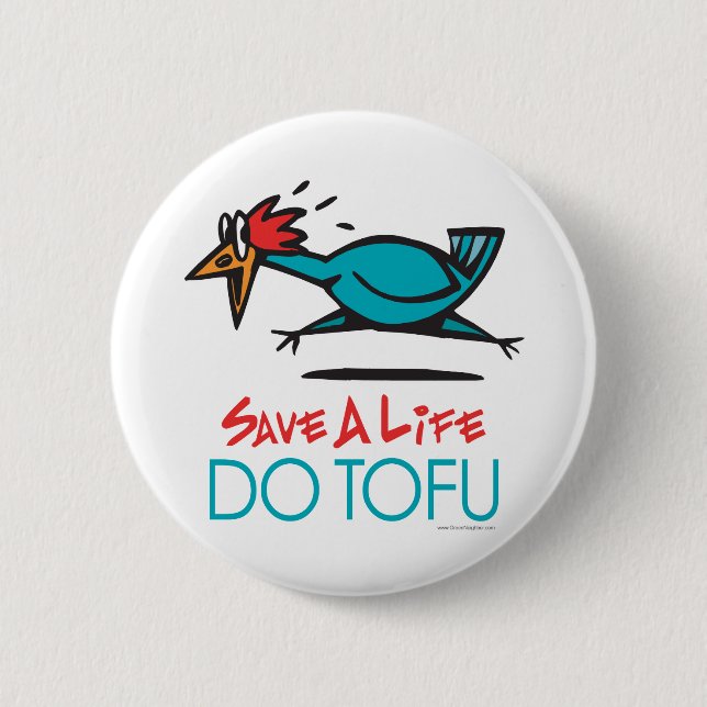 Funny Vegetarian, Vegan DO TOFU Pinback Button (Front)