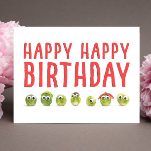 Funny Veggie Birthday Card – Cute Sprout Design