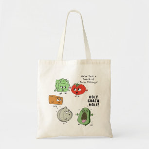 Funny Veggie Farmer's Market Reusable Tote Bag