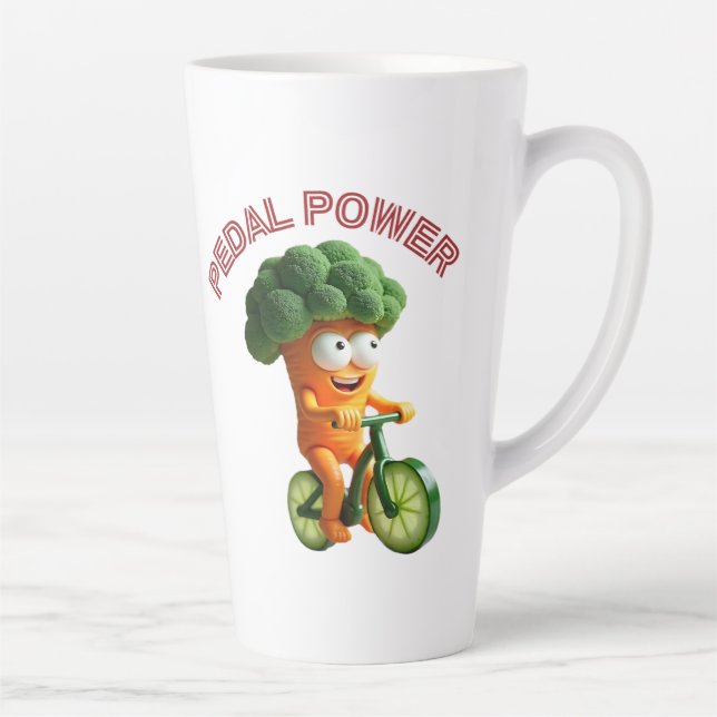  Funny Veggie Rider Latte Mug (Right)