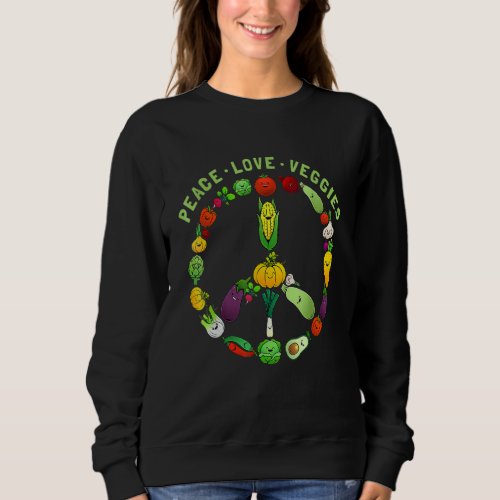 Funny Veggiefor Women Men Vegan Food Vegetables Th Sweatshirt