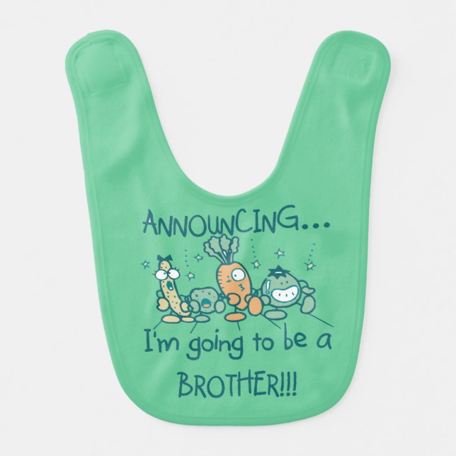 Funny Veggies Future Brother Bib (Front)