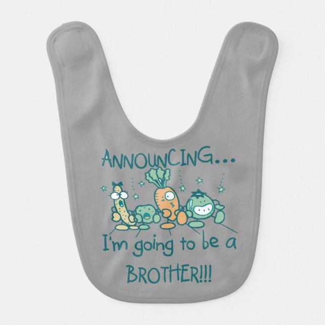 Funny Veggies Future Brother Bib (Front)